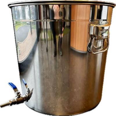 Cuve marmite de brassage en inox 50 litres avec vanne inox 