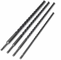 Jeu de 4 forets béton SDS Plus longs 600 mm 16 18 22 25 mm