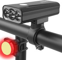 Kit éclairage vélo avant arrière led 2400 Lumens Bikil